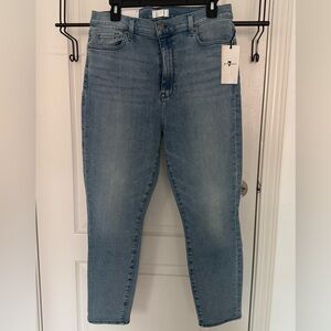 7 For All Mankind High Waist Ankle Skinny Jeans Size 32 NWT